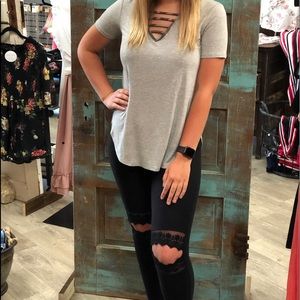 Lace Cutout Leggings Sizes S-3XL